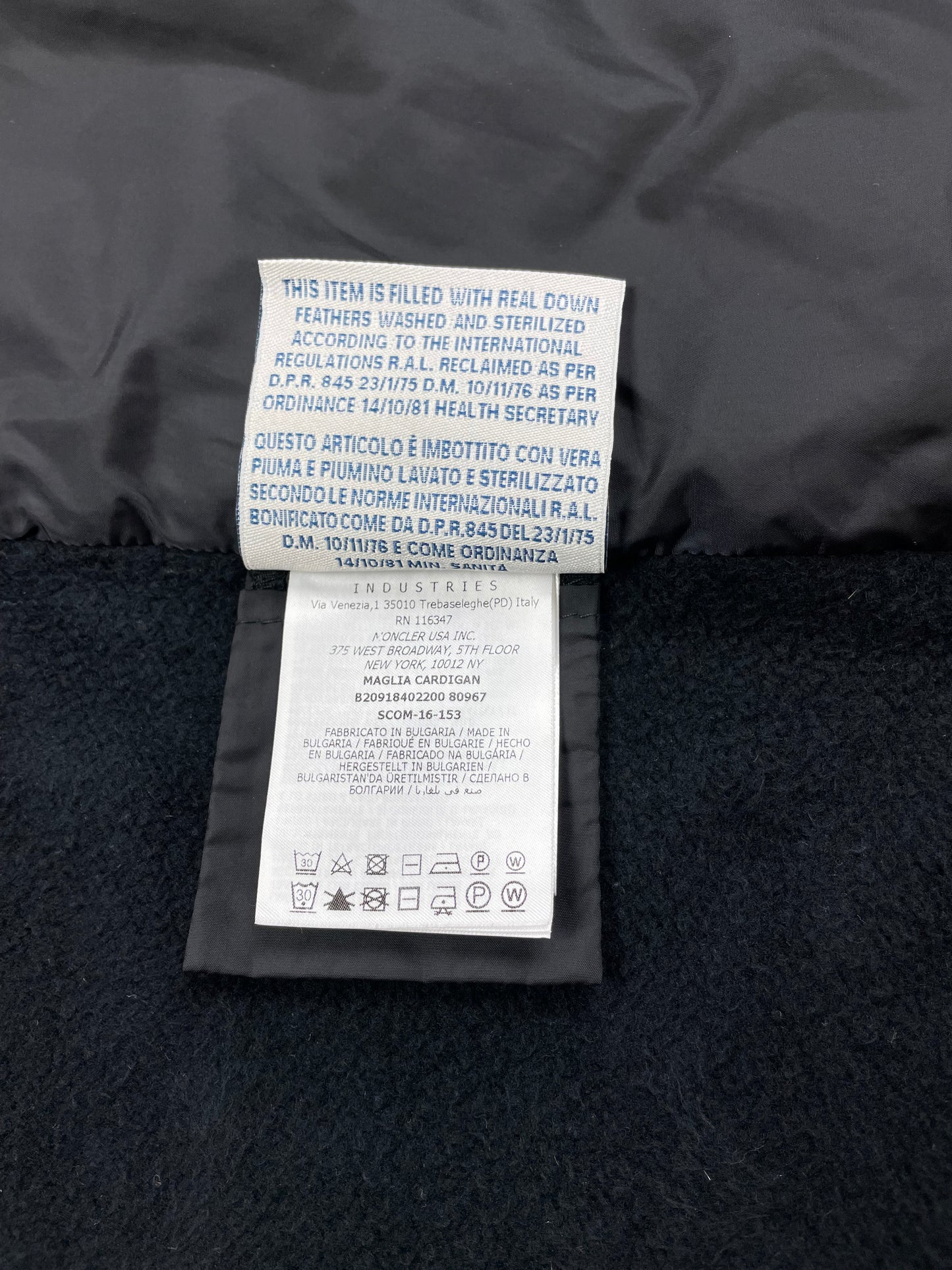 Moncler Magila Fleeced Lined Down Padded Cardigan | Size M