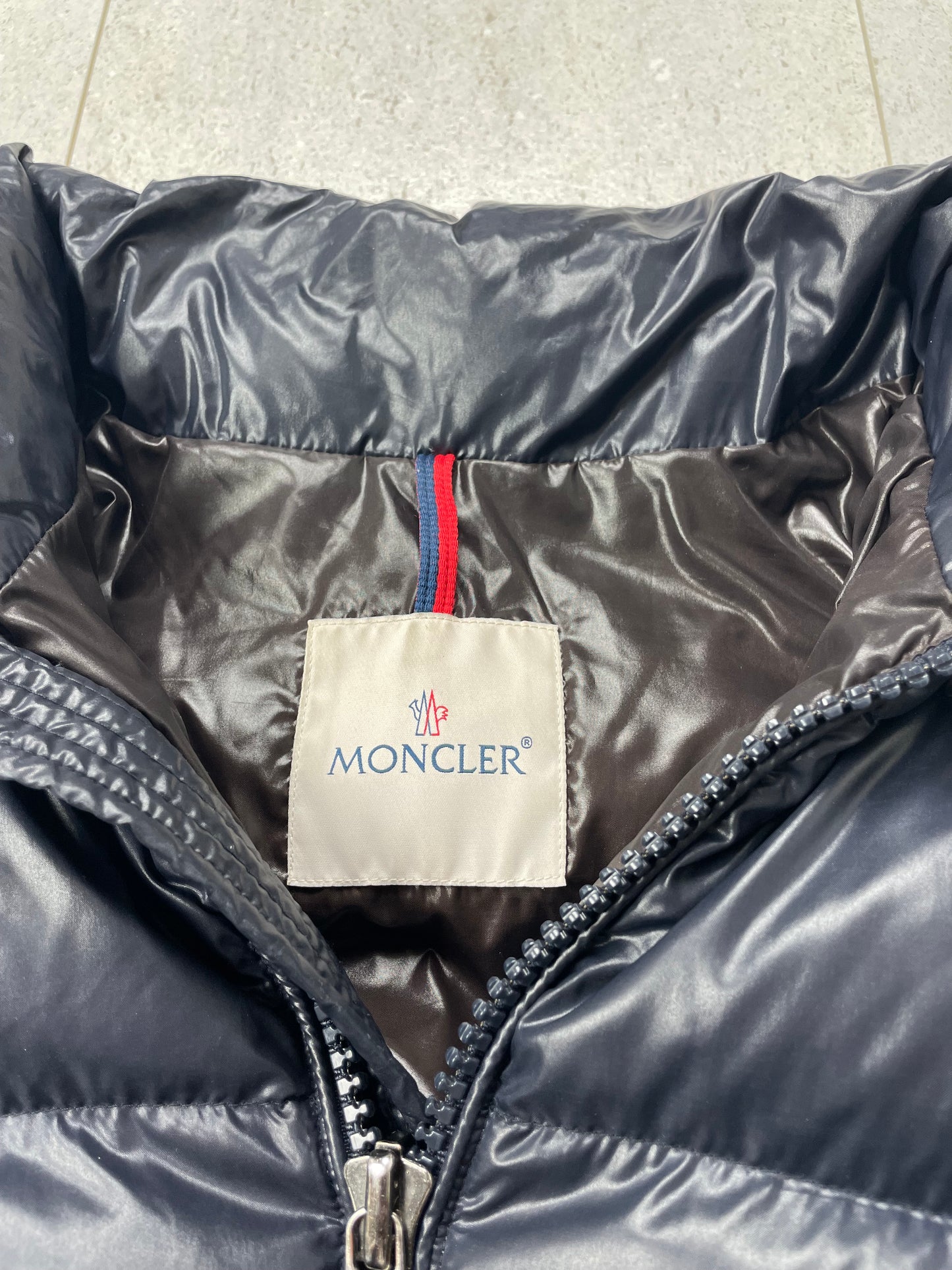 Moncler ‘MAYA’ Down Jacket | Navy | Size 2