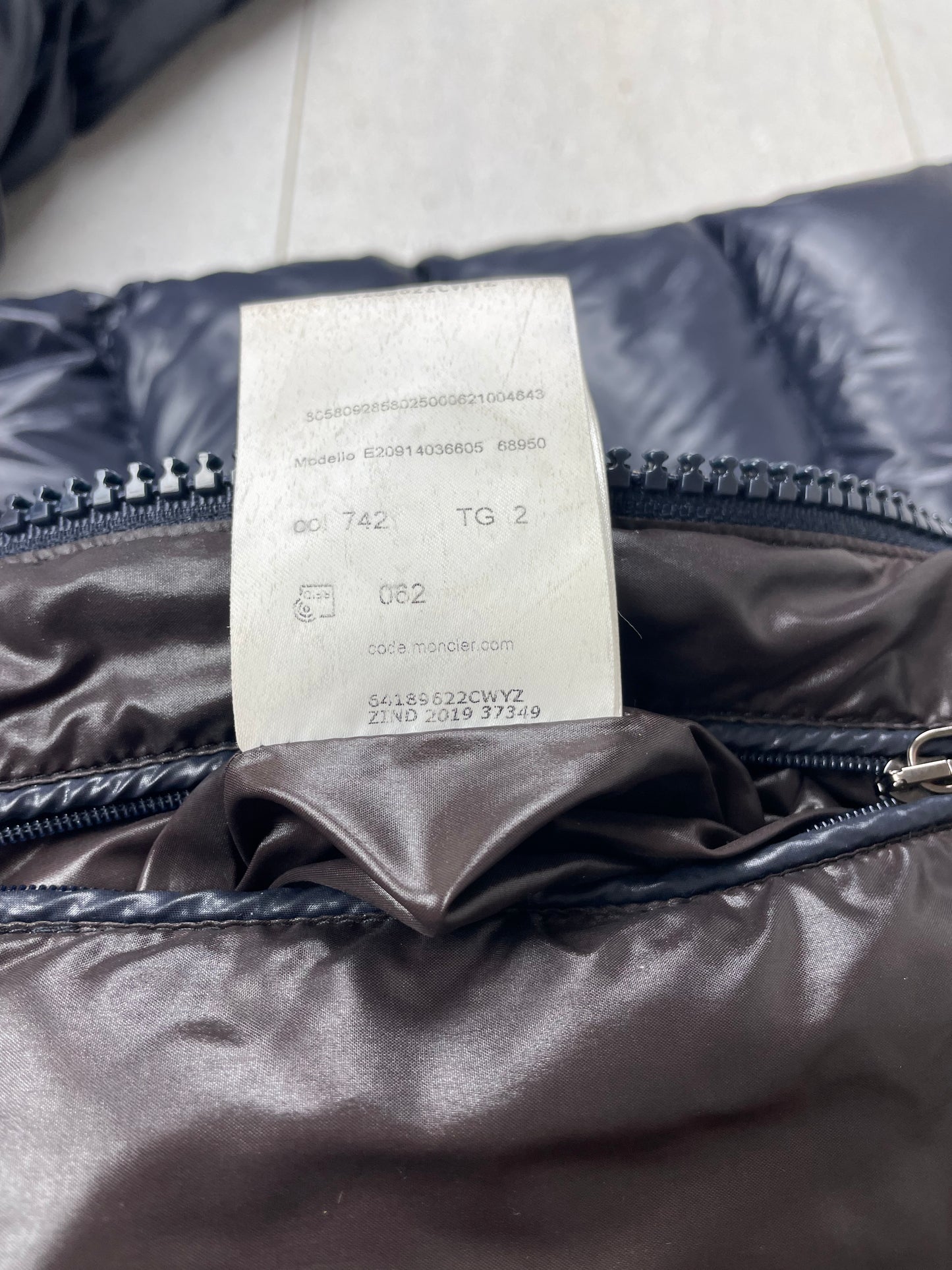 Moncler ‘MAYA’ Down Jacket | Navy | Size 2