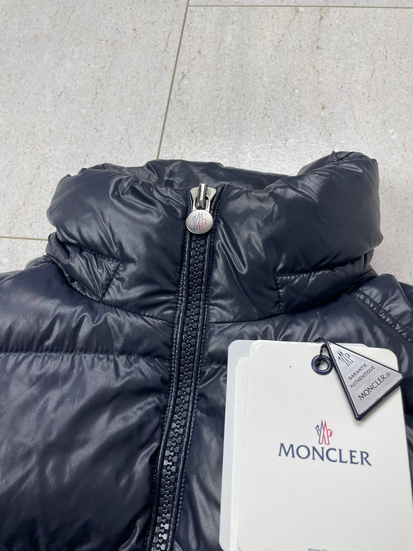 Moncler ‘MAYA’ Down Jacket | Navy | Size 2