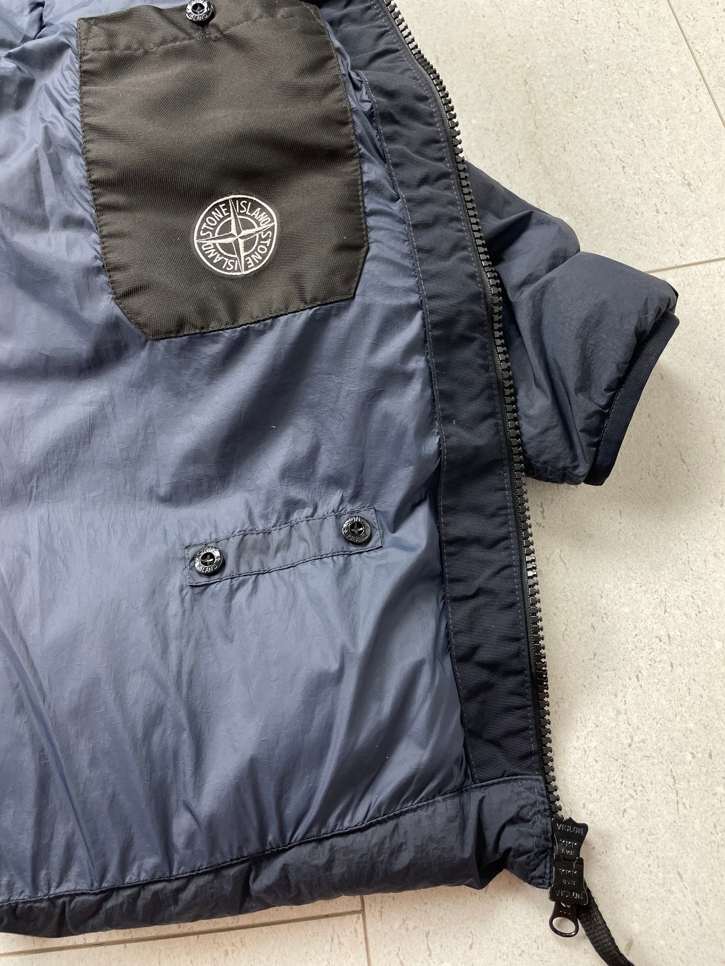 Stone Island Men’s Garment Dyed Crinkle Reps R-NY Down Jacket ~ Size Small