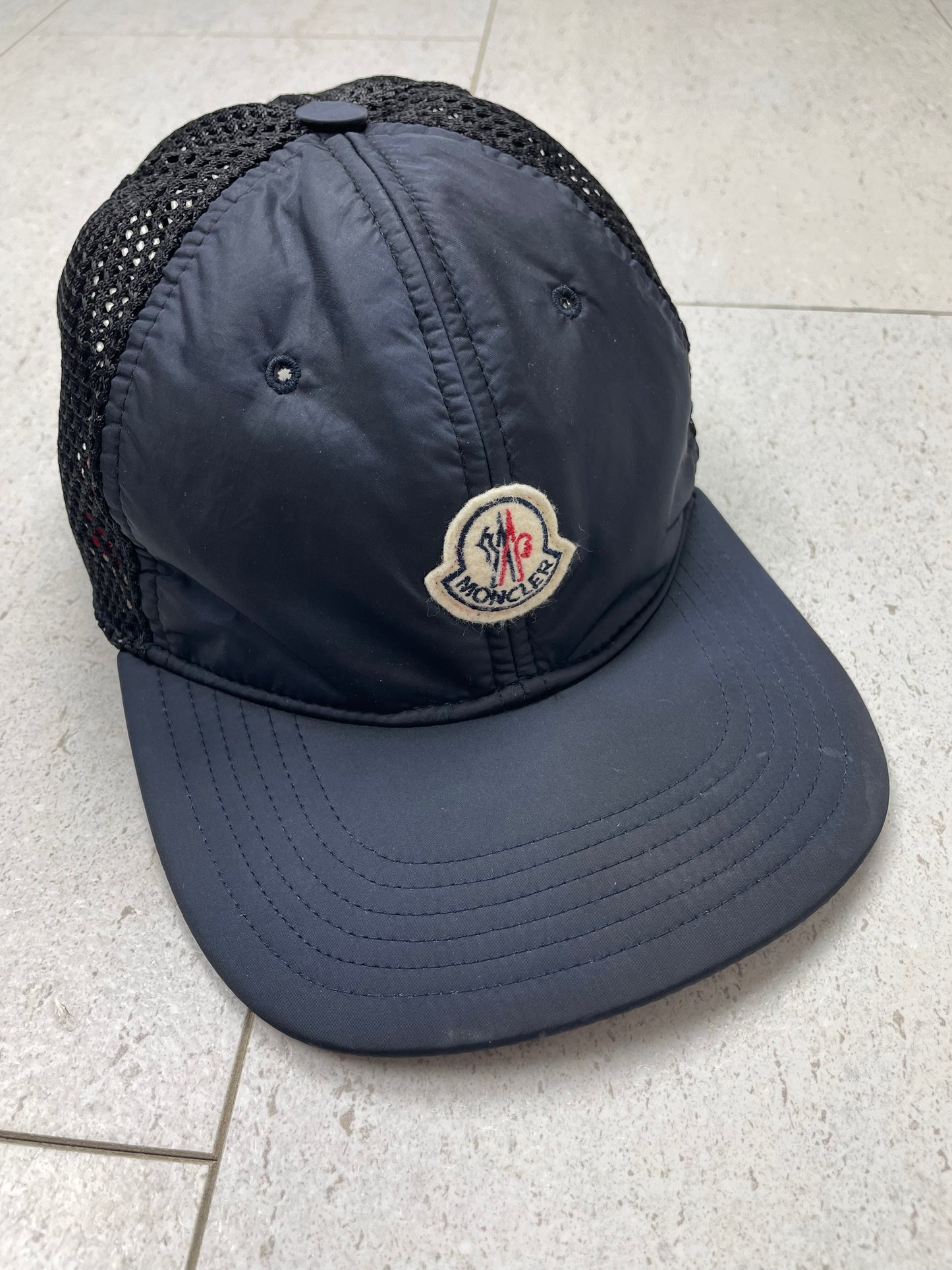 Moncler Nylon Padded Baseball Cap ~ Navy