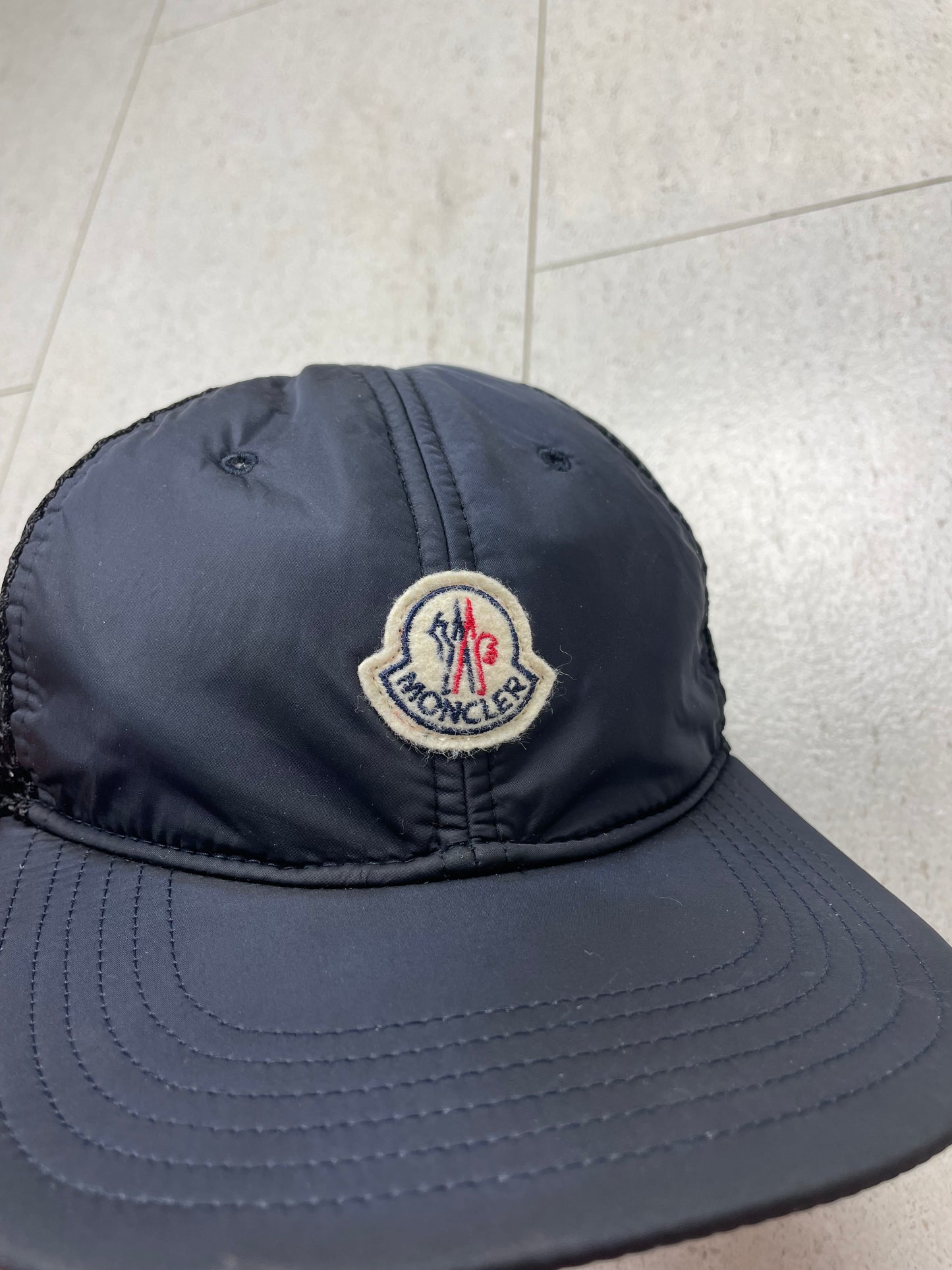 Moncler Nylon Padded Baseball Cap ~ Navy