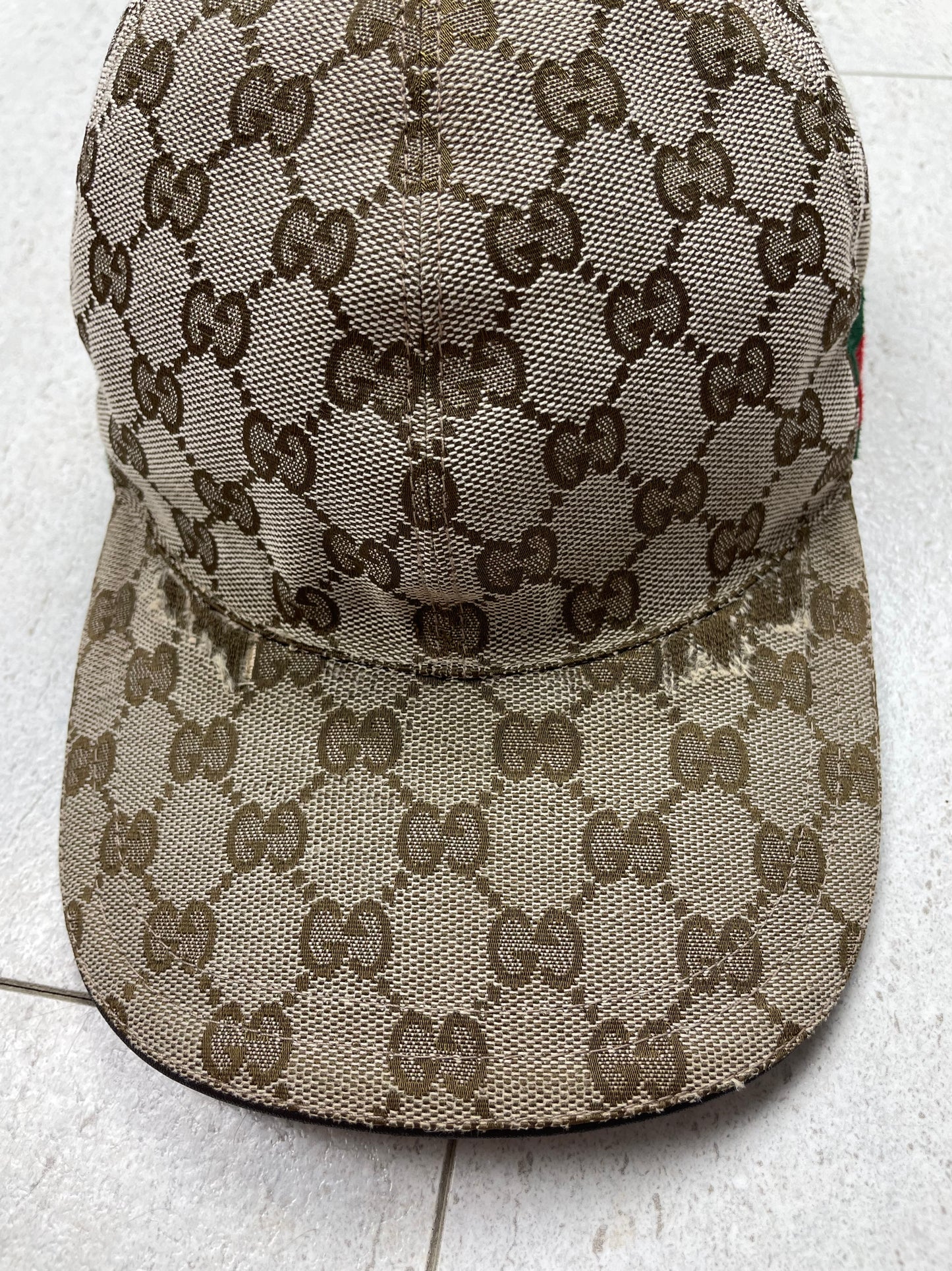 Gucci ‘GG’ Monogram Baseball Cap ~ Size Small