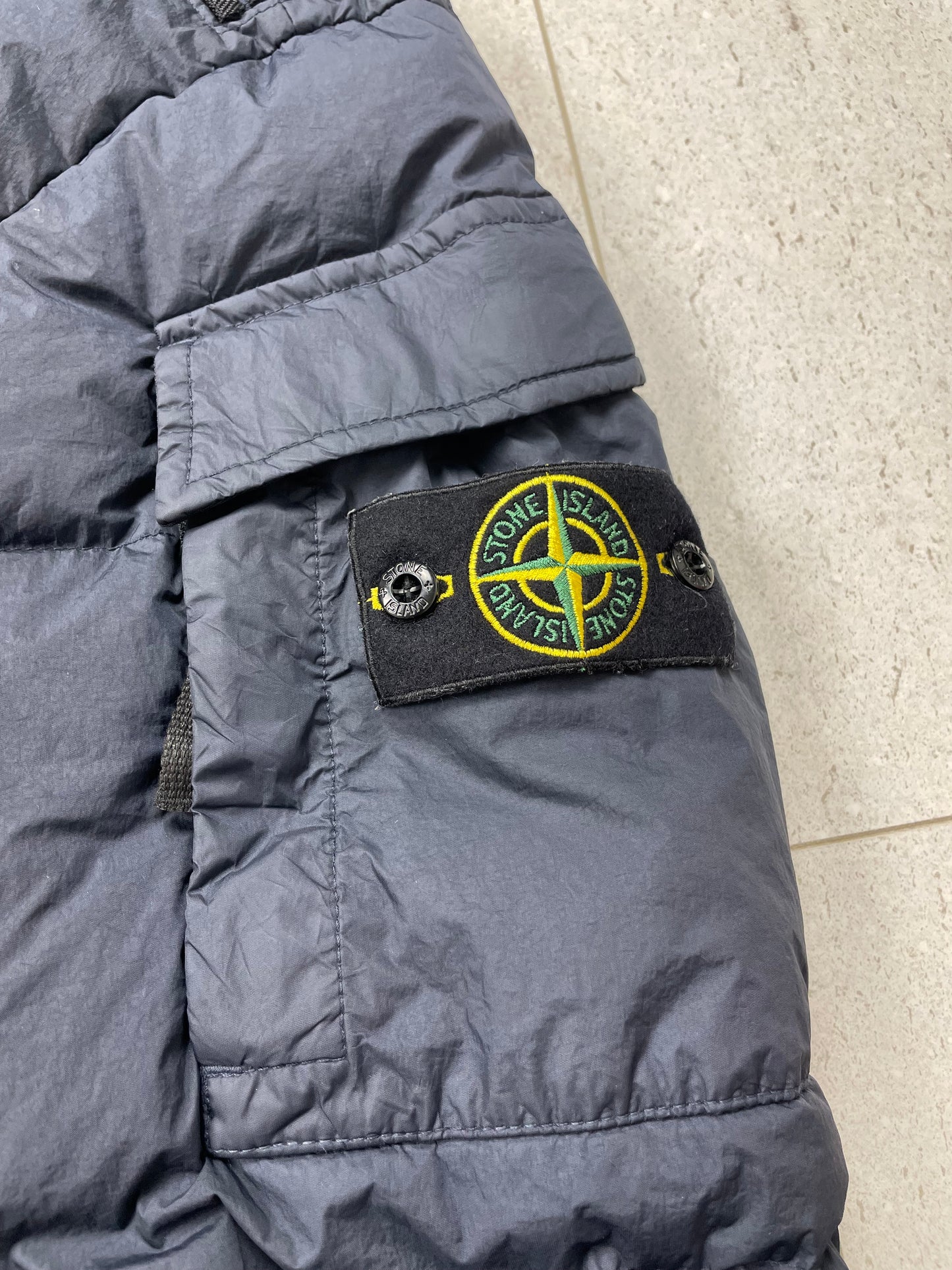 Stone Island Men’s Garment Dyed Crinkle Reps R-NY Down Jacket ~ Size Small