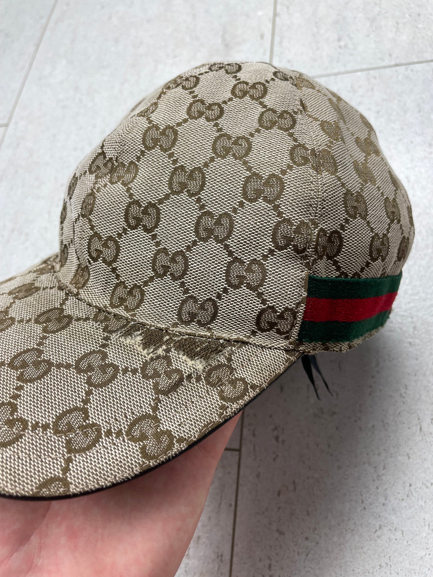 Gucci ‘GG’ Monogram Baseball Cap ~ Size Small