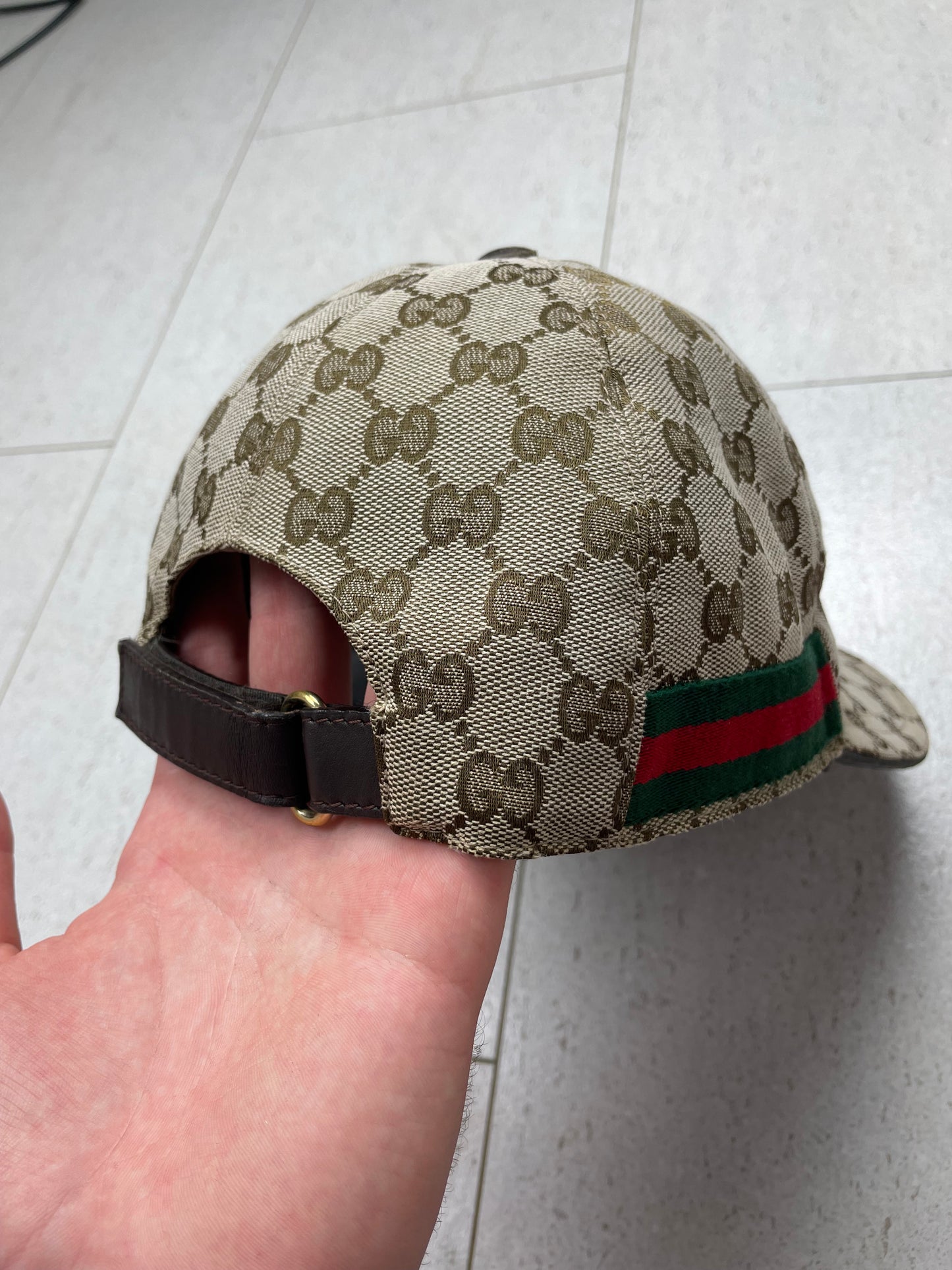 Gucci ‘GG’ Monogram Baseball Cap ~ Size Small